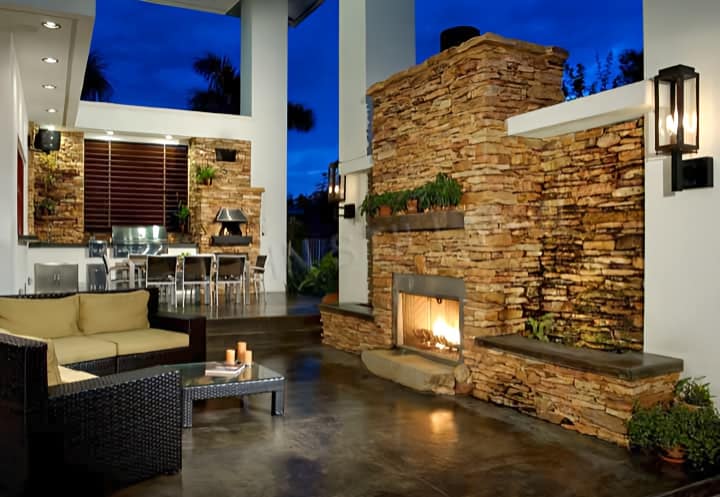 Outdoor Kitchen of this 4-Bedroom,5555 Sq Ft Plan -107-1015