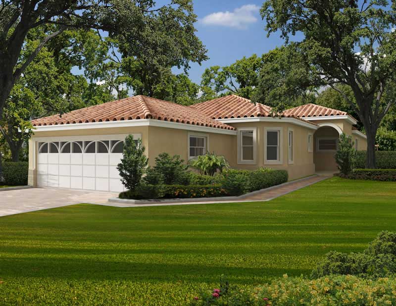 3-Bedroom, 3354 Sq Ft Florida Style Home Plan - 107-1049 - Main Exterior