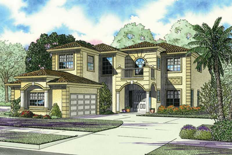 4-Bedroom, 4731 Sq Ft Mediterranean Home Plan - 107-1117 - Main Exterior