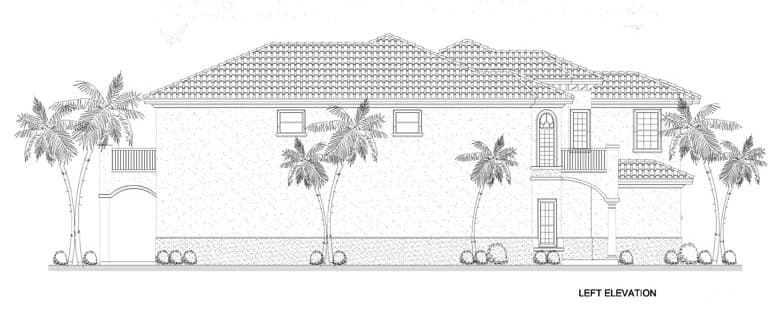 Home Plan Left Elevation