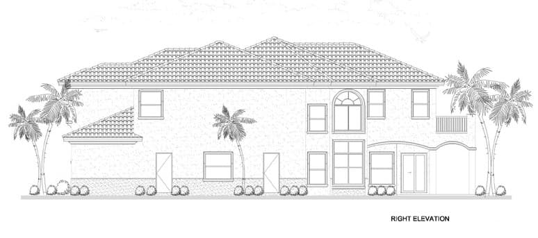 Home Plan Right Elevation