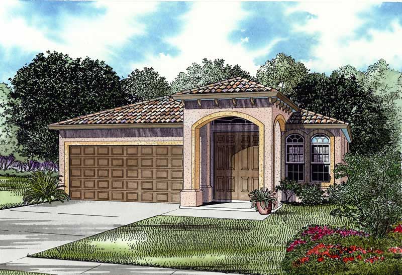 3-Bedroom, 2192 Sq Ft Mediterranean Home Plan - 107-1143 - Main Exterior
