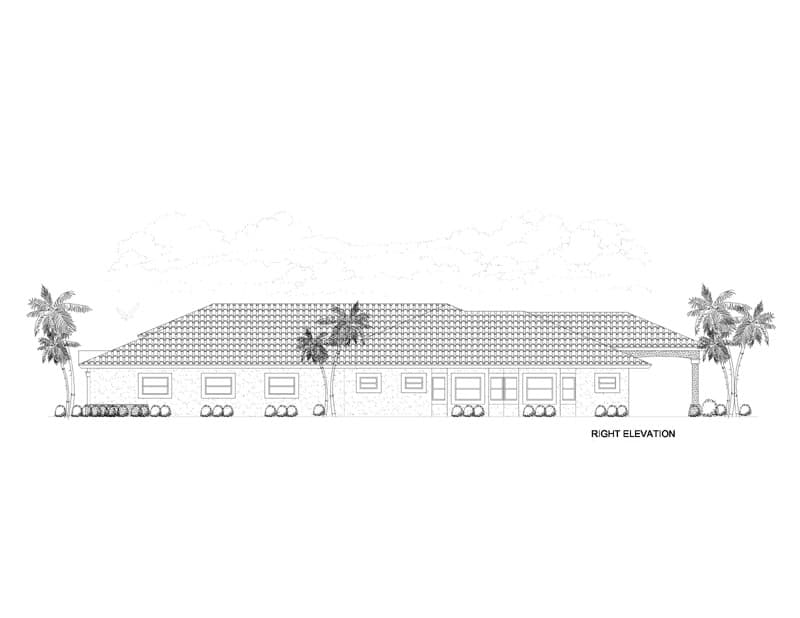 Home Plan Right Elevation