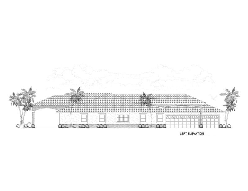 Home Plan Left Elevation