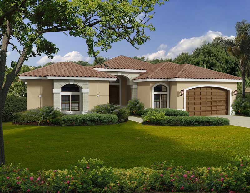 4-Bedroom, 2781 Sq Ft Mediterranean House Plan - 107-1149 - Front Exterior