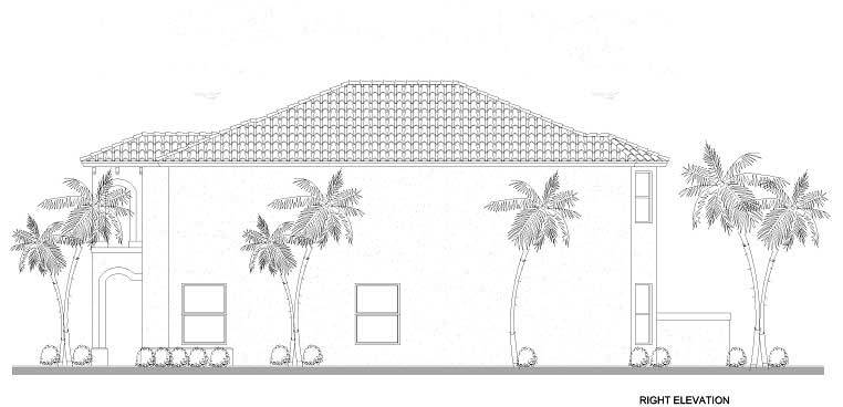 Home Plan Right Elevation
