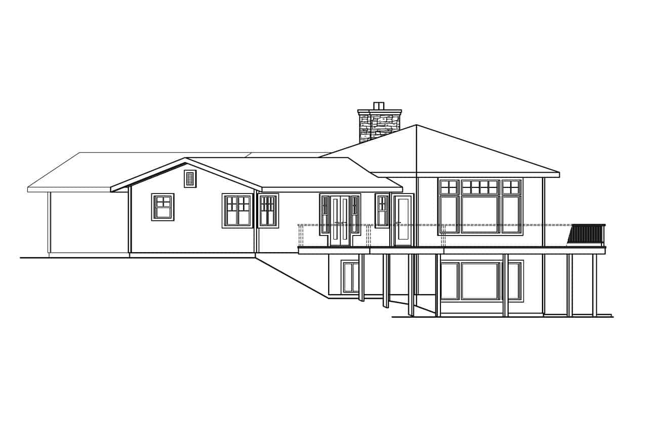 Home Plan Right Elevation
