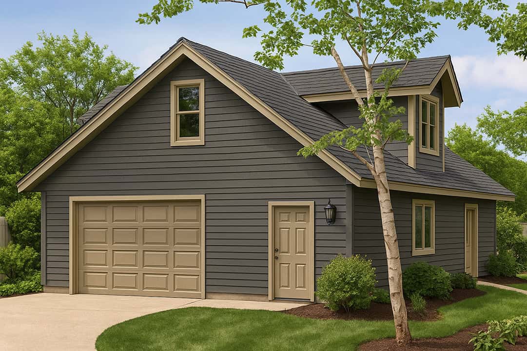 0-Bedroom, 1200 Sq Ft Garage House Plan - 108-1011 - Front Exterior