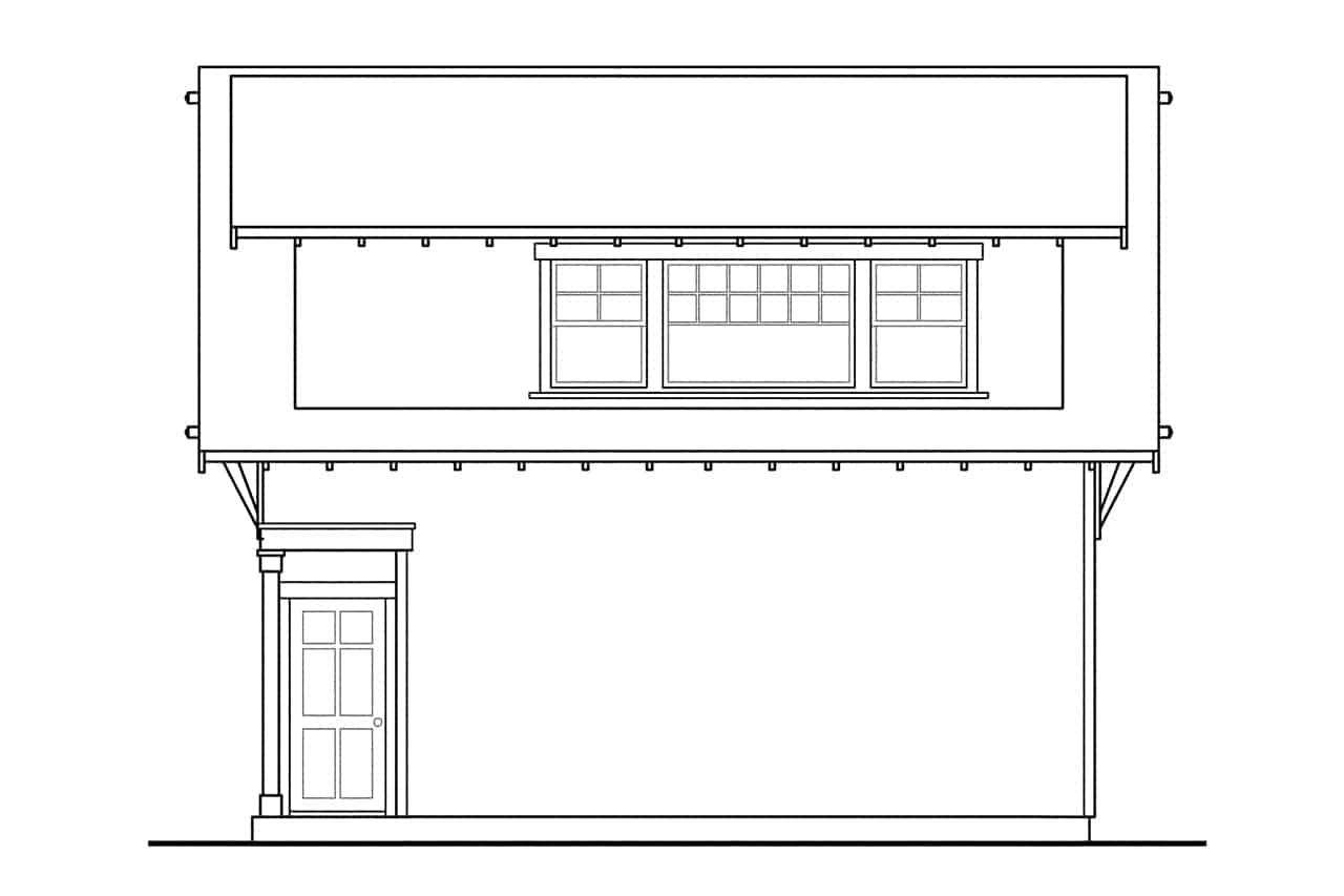 Home Plan Rear Elevation