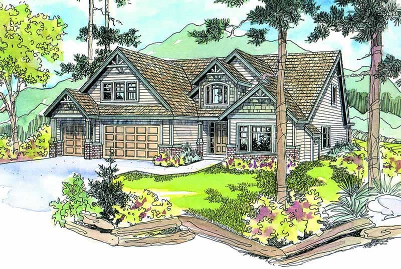 4-Bedroom, 2965 Sq Ft Craftsman House Plan - 108-1041 - Front Exterior