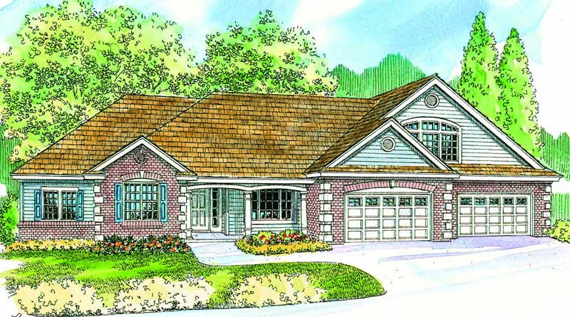 3-Bedroom, 3356 Sq Ft Colonial House Plan - 108-1063 - Front Exterior