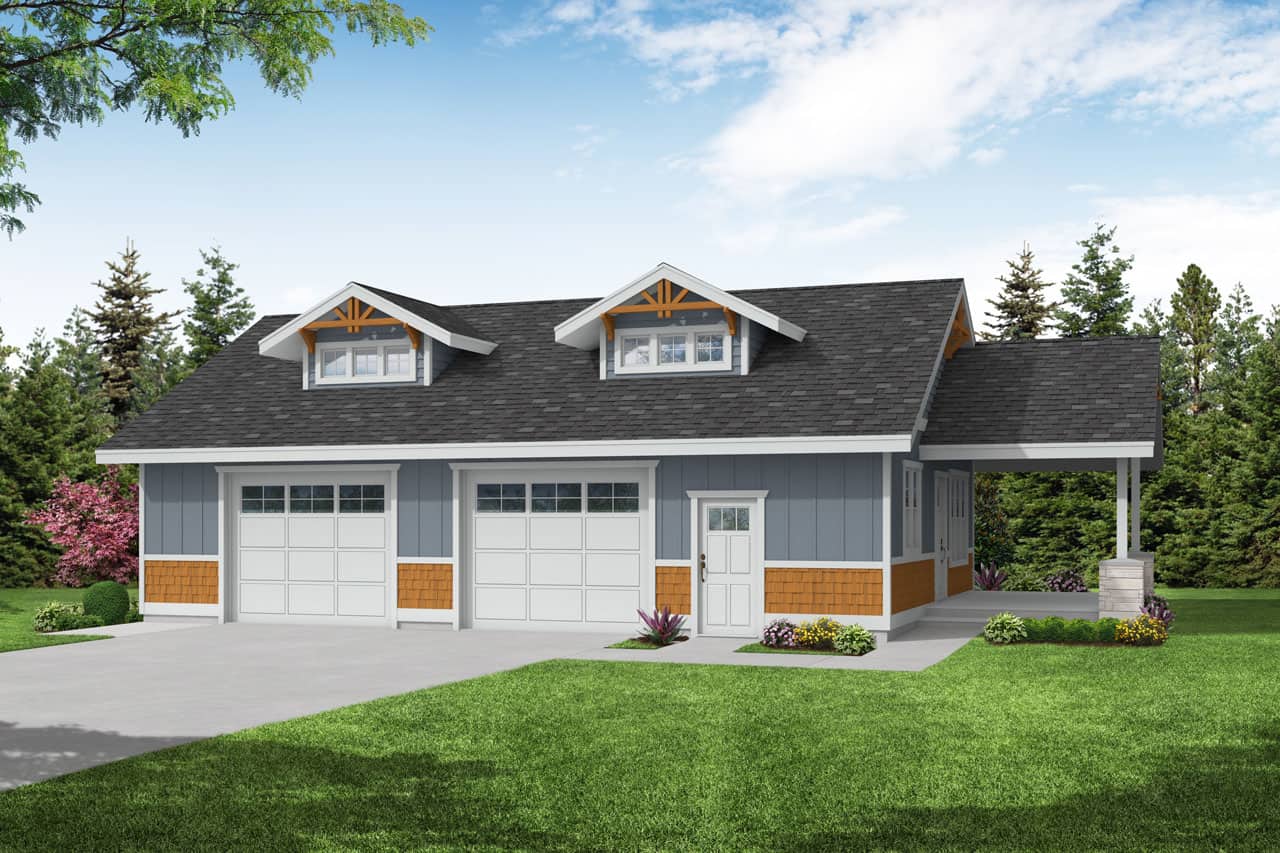 0-Bedroom, 1176 Sq Ft Garage Home Plan - 108-1087 - Main Exterior