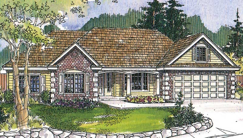 3-Bedroom, 2961 Sq Ft Country House Plan - 108-1089 - Front Exterior