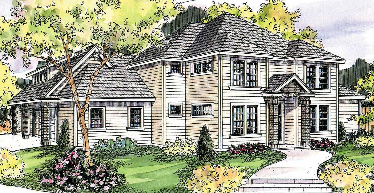 3-Bedroom, 3309 Sq Ft Luxury Home Plan - 108-1132 - Main Exterior
