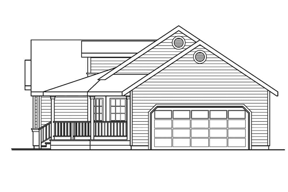 Home Plan Right Elevation
