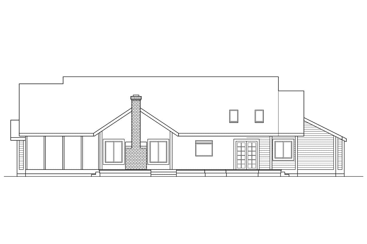 Home Plan Rear Elevation