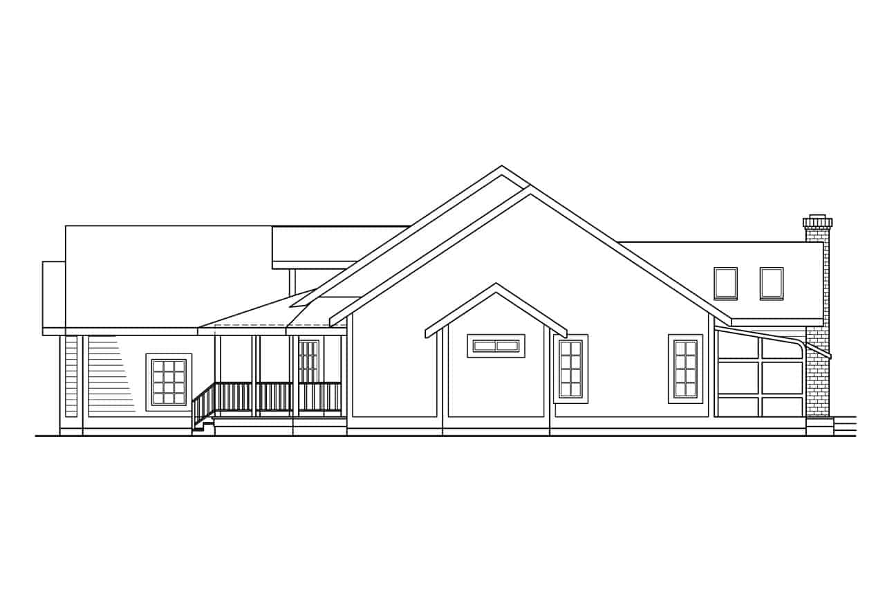 Home Plan Right Elevation