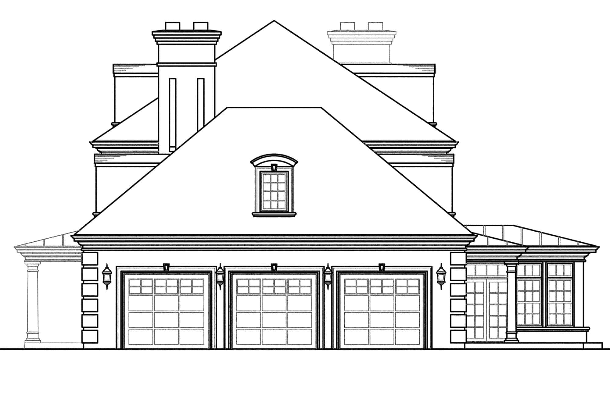 Home Plan Right Elevation