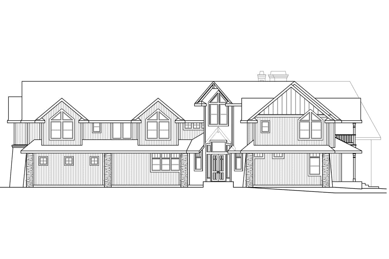 Home Plan Right Elevation