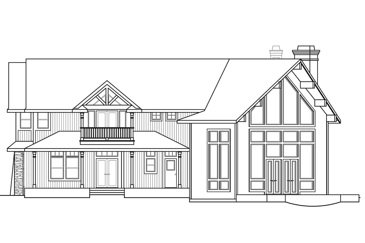 Home Plan Rear Elevation
