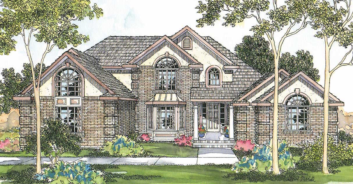 3-Bedroom, 3541 Sq Ft Contemporary Home Plan - 108-1286 - Main Exterior