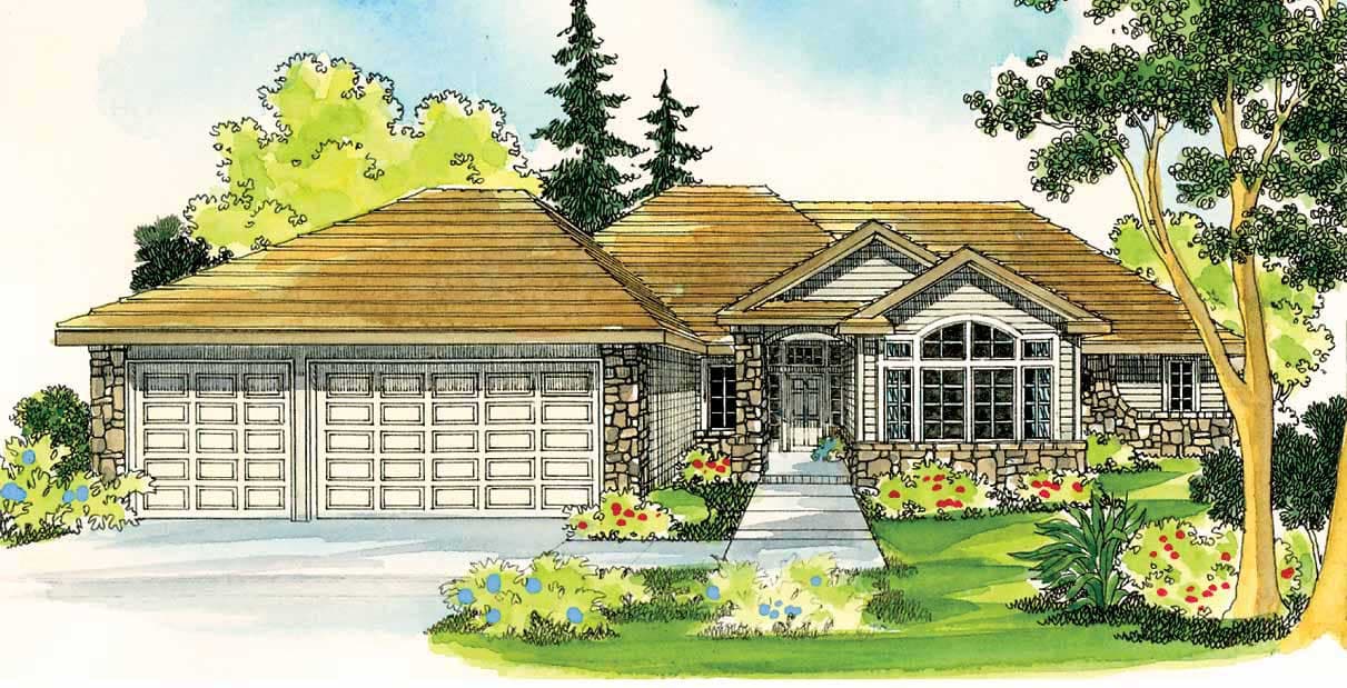 4-Bedroom, 2660 Sq Ft Home Plan - 108-1294 - Main Exterior