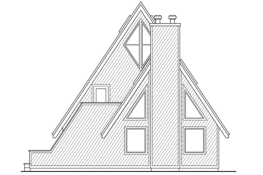 Home Plan Right Elevation
