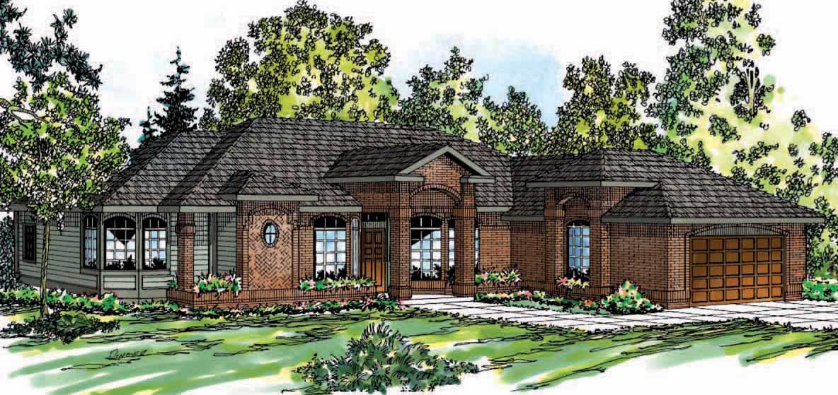 3-Bedroom, 2396 Sq Ft Ranch Home Plan - 108-1339 - Main Exterior