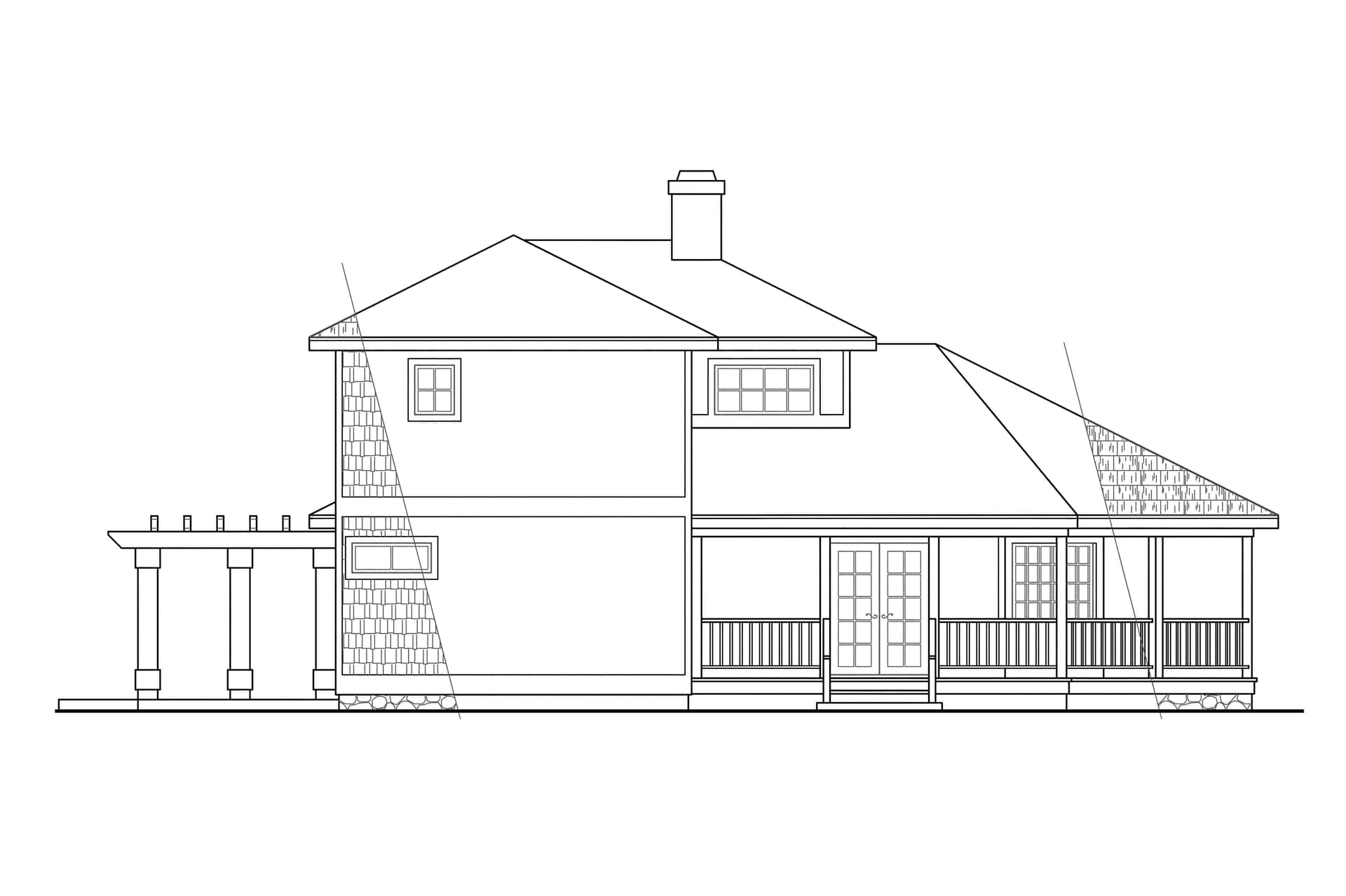 Home Plan Left Elevation