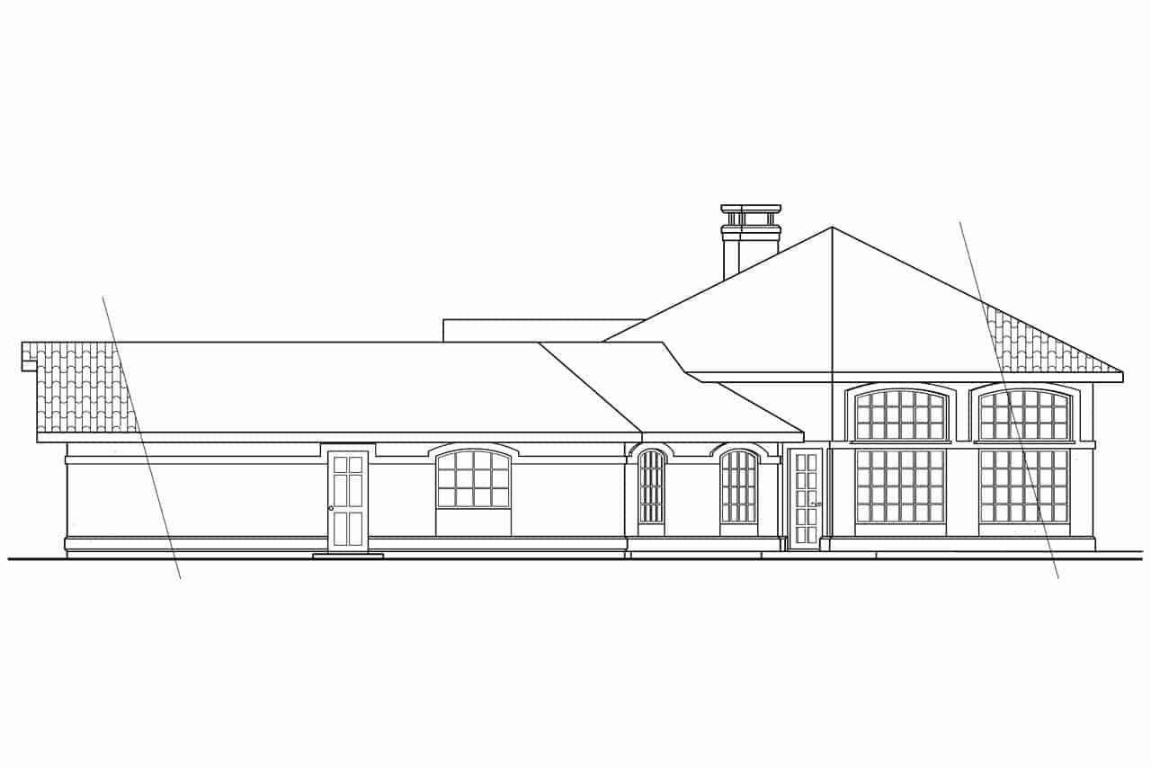 Home Plan Right Elevation