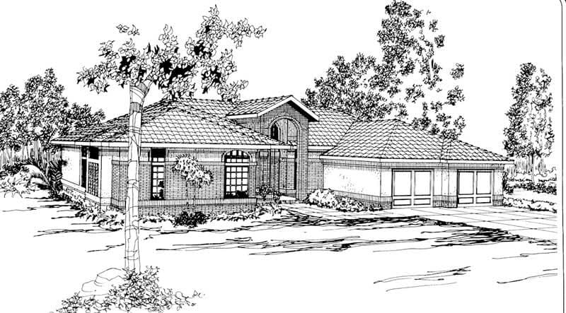 3-Bedroom, 2672 Sq Ft Contemporary House Plan - 108-1357 - Front Exterior