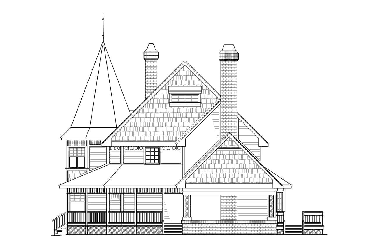 Home Plan Right Elevation