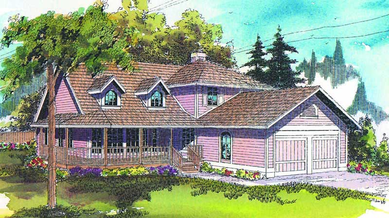 3-Bedroom, 2143 Sq Ft Country House Plan - 108-1392 - Front Exterior