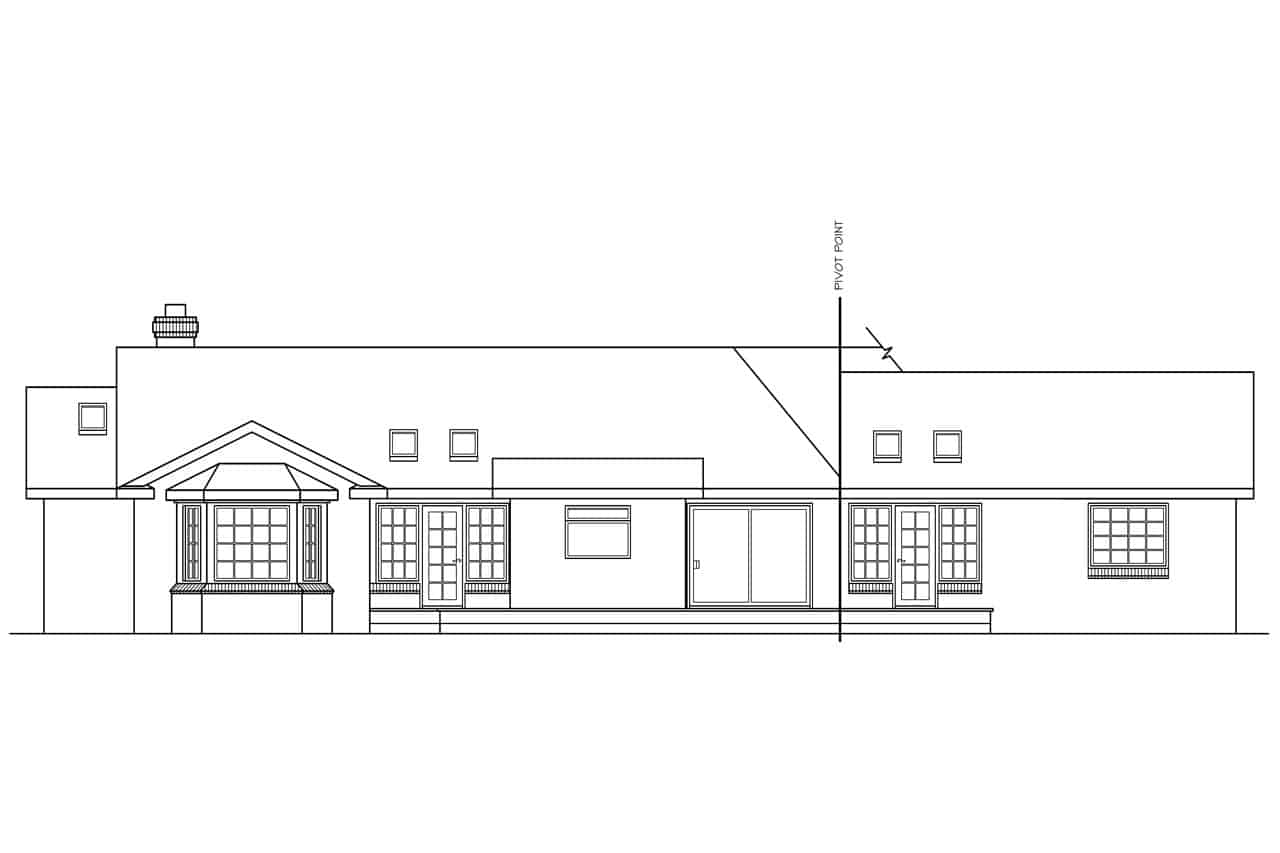 Home Plan Rear Elevation