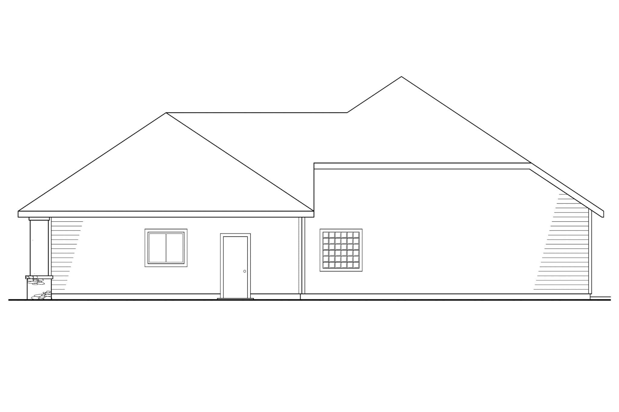 Home Plan Right Elevation