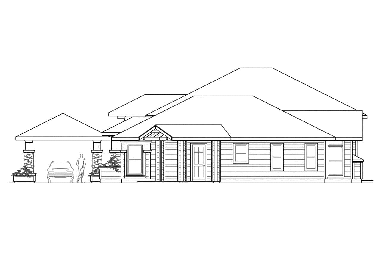 Home Plan Right Elevation