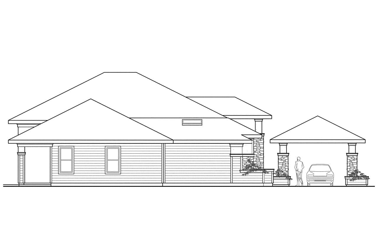 Home Plan Left Elevation