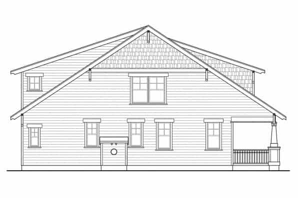 Home Plan Left Elevation of this 3-Bedroom,2026 Sq Ft Plan -108-1530