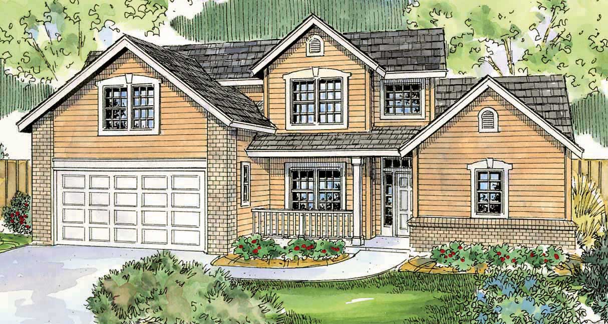3-Bedroom, 2057 Sq Ft Farmhouse Home Plan - 108-1533 - Main Exterior