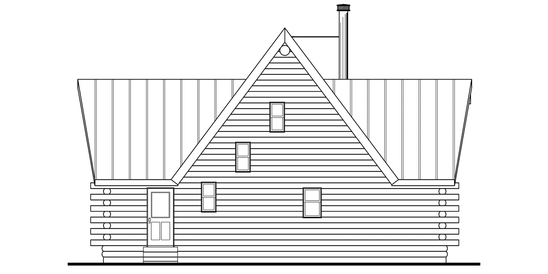 Home Plan Rear Elevation