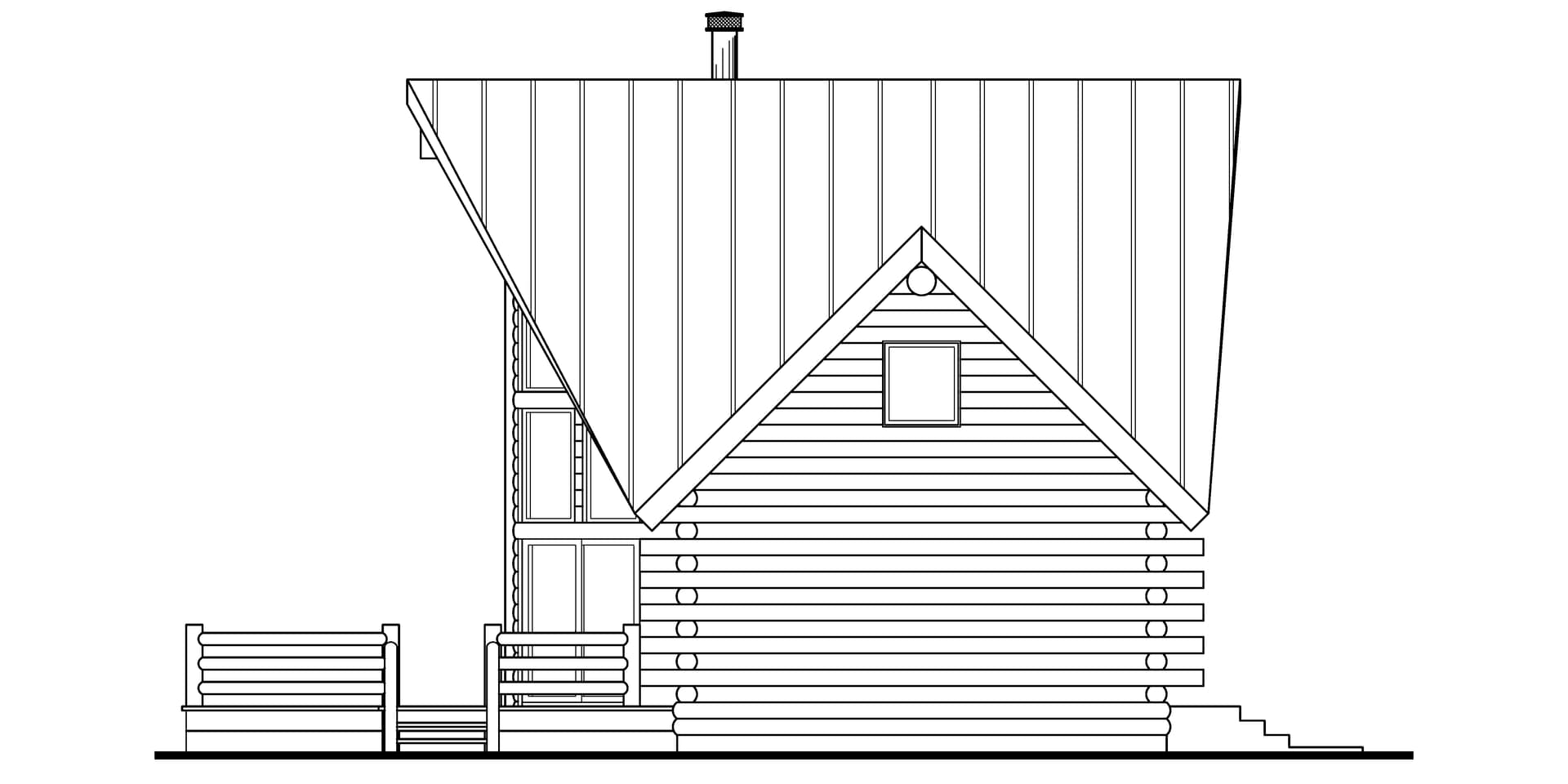 Home Plan Right Elevation