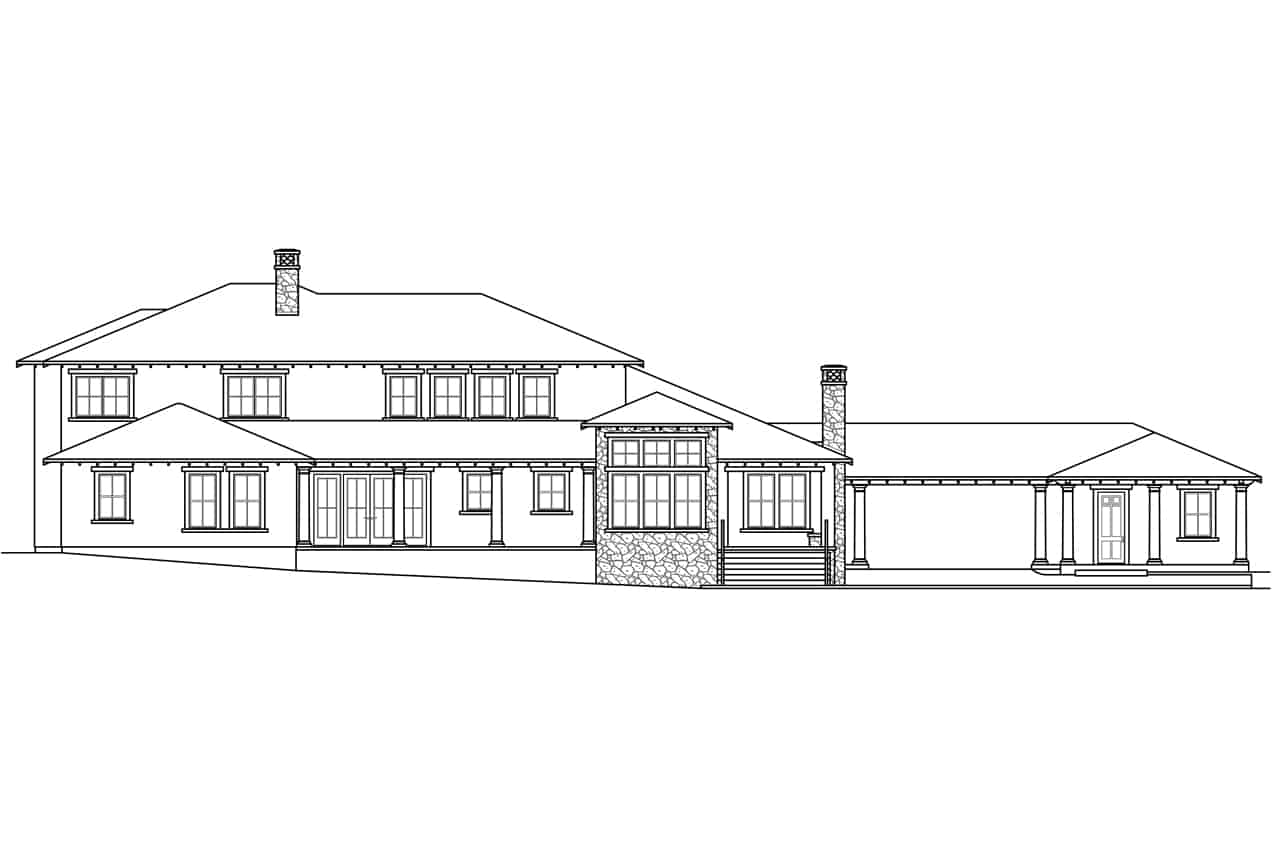 Home Plan Rear Elevation