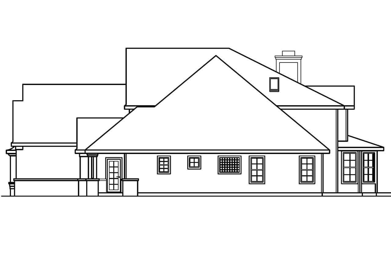 Home Plan Right Elevation