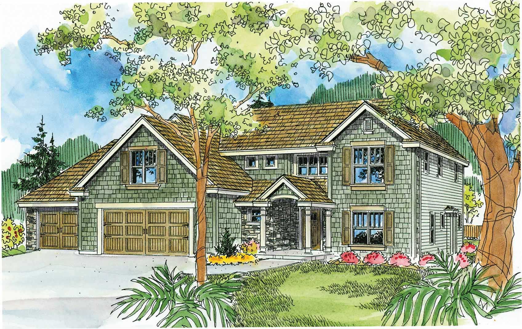 3-Bedroom, 2802 Sq Ft Country Home Plan - 108-1641 - Main Exterior