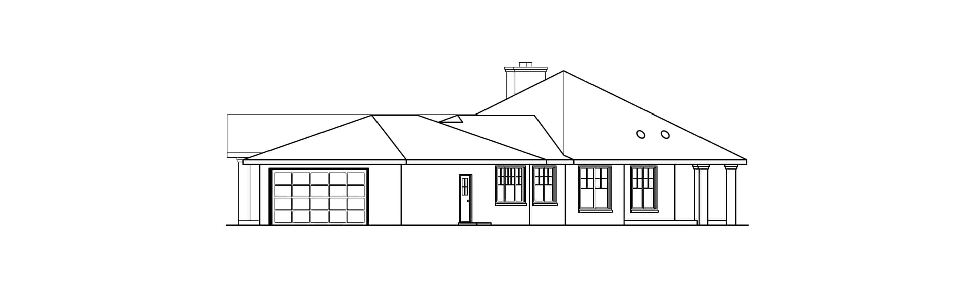 Home Plan Right Elevation