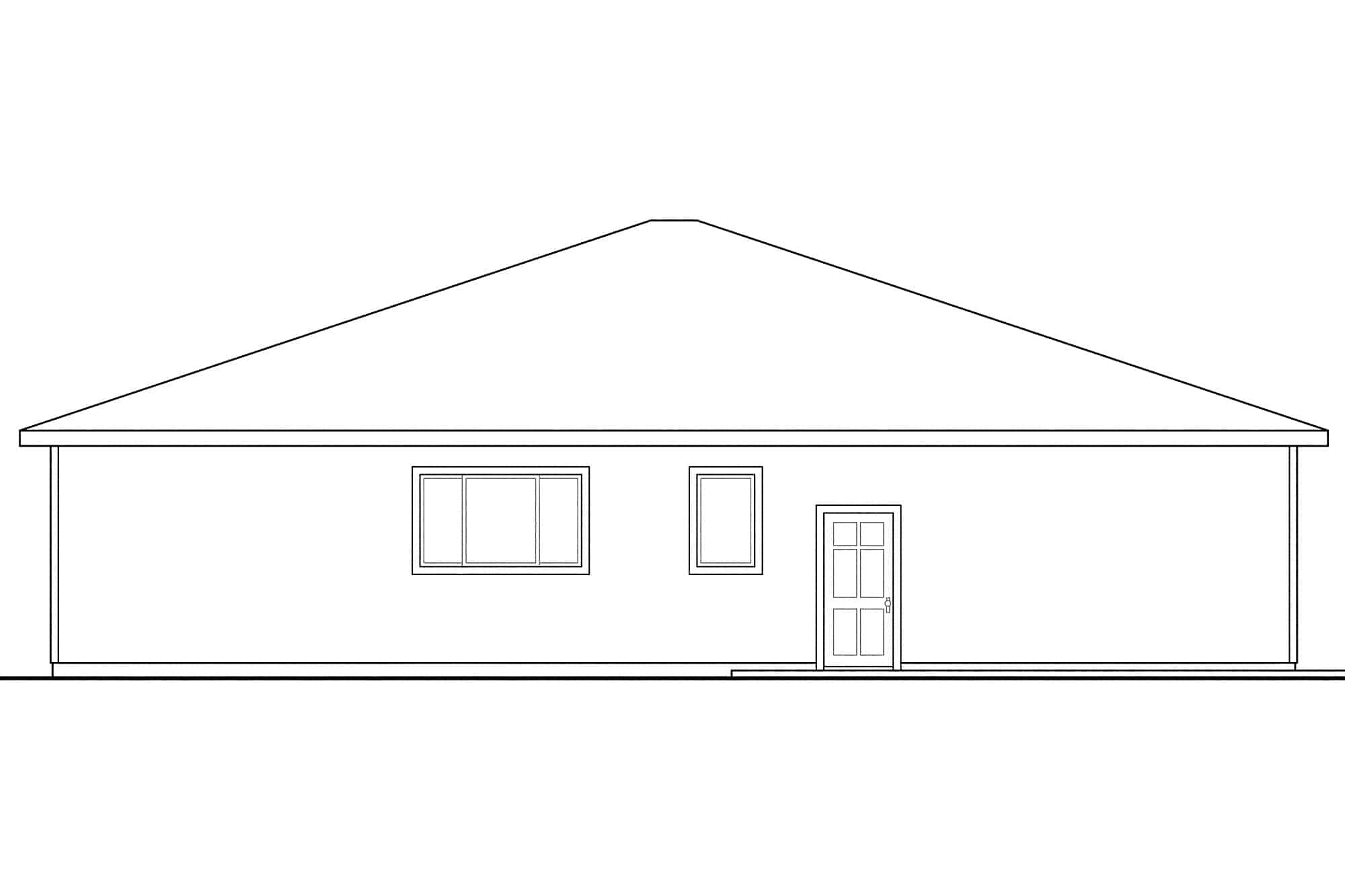 Home Plan Rear Elevation