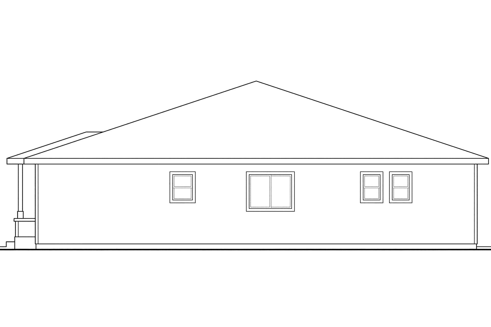 Home Plan Right Elevation