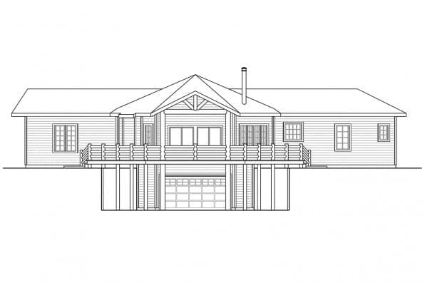 Home Plan Rear Elevation