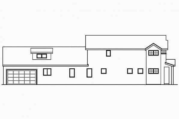 Home Plan Left Elevation of this 4-Bedroom,2686 Sq Ft Plan -108-1708