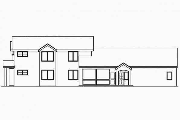 Home Plan Right Elevation of this 4-Bedroom,2686 Sq Ft Plan -108-1708